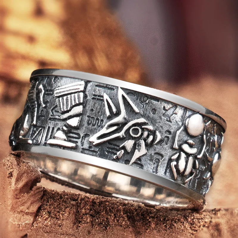 Retro Domineering Ethnic Style Fire-Breathing Dragon Ring Men\\'s Charm Open Ring Punk Motorcycle Rider Jewelry Accessories