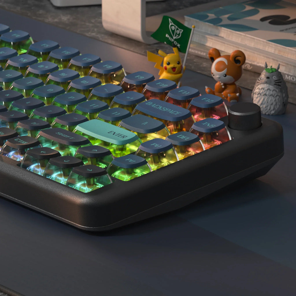 PIIFOX Shanshui Transparent Keycaps XDA Profile PBT Double Thermal Sublimation 117 Keys  Design Color-block Parts Customized DIY
