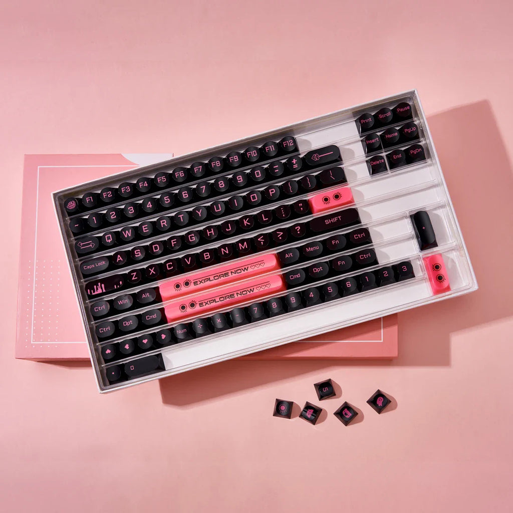 Transparent Keycaps PC 170 Keys Set for Mechanical Keyboard Keycap Accessories Personalized Customization DDA Profile Keycaps