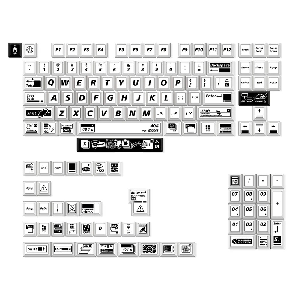 BarbarousGiGi PBT Original Profile Thermal Sublimation Cross Shaft Axis Switch 139 Key Caps for Custom Mechanical Keyboard Caps