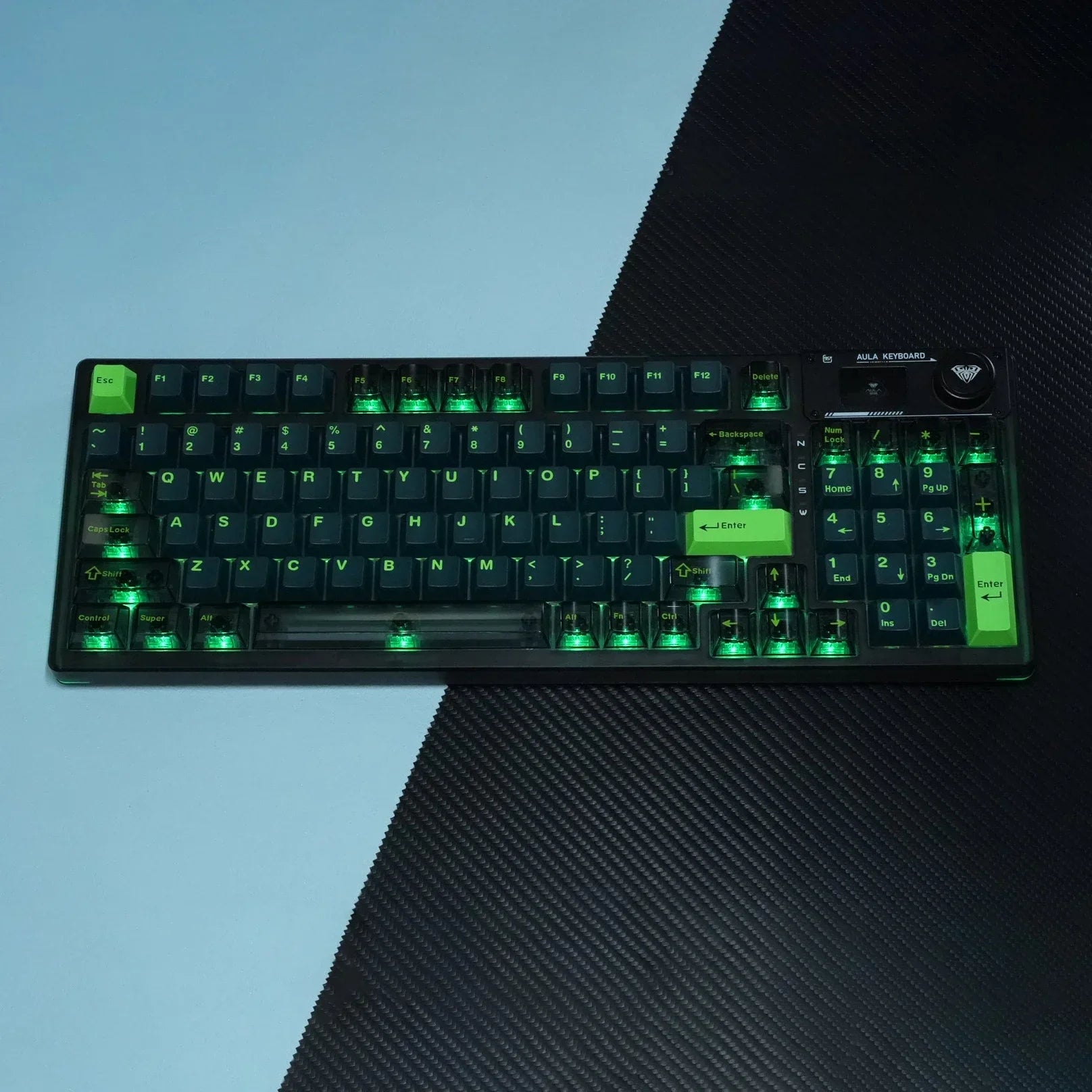 Cherry Profile Double Shot Keycaps 222 Keys ABS Keycaps Transparent PC Keycaps for Gateron MX Switches Mechanical Gamer Keyboard
