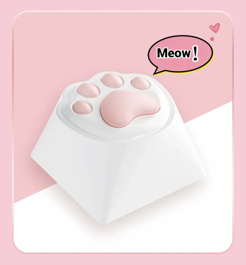 AKKO Keycap Soft Cute Cat Claw Rock Paper Scissors Like Kawaii Keycaps PC Silicone OEM Height ABS Material Girl Custom Key Caps
