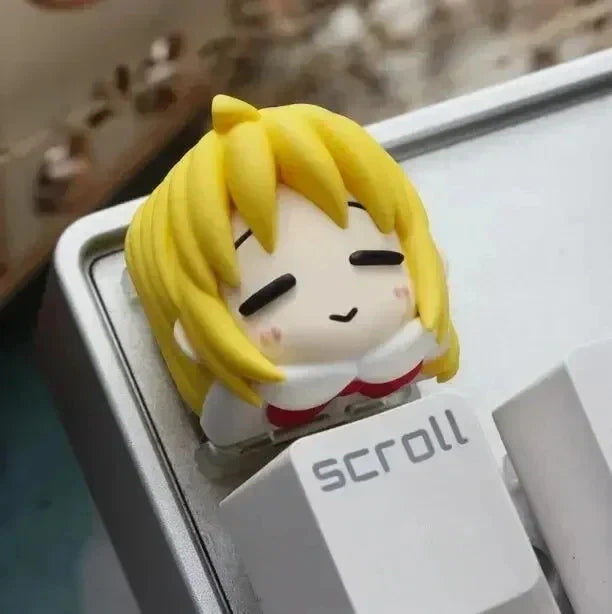 Anime Keycaps Cute Resin Keycap Cherry Profile Custom Artisan Keycaps for Mechanical Keyboard Key Caps Switch Opener Gamer Gifts