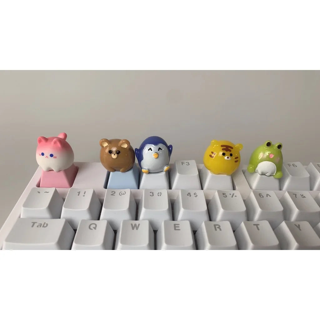 Personalized Creative Keycaps Cute Cartoon Animals 3DTranslucent Keycap for Cross Axis Mechanical Keyboard