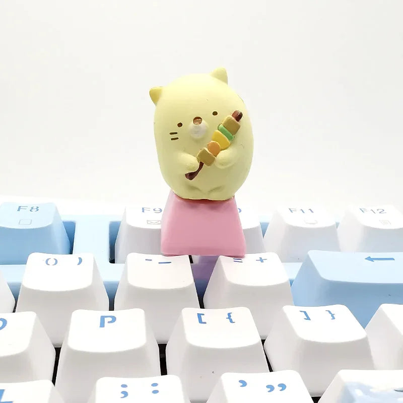 Animal Series Cute Keycap Diy Customized MX Switch Resin ESC Point Keycaps  Mechanical Keyboard Artisan Key Caps Girls Favorites
