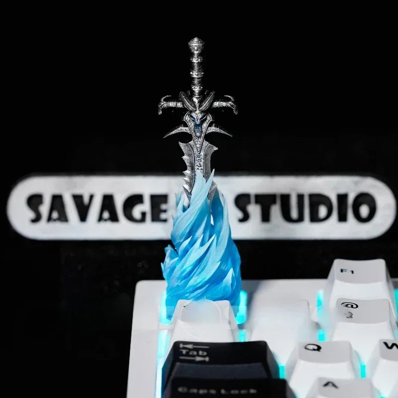 World of Warcraft Frostmourne Anime Keycaps Lich King Translucent Key Caps Mechanical Keyboard Caps Korean Keycap PC Gamer Gifts