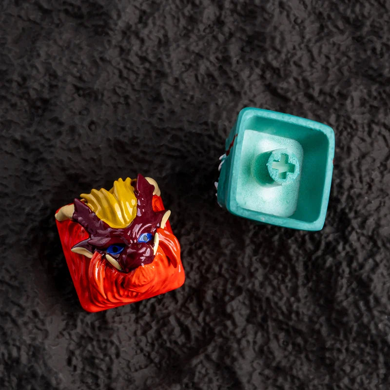 MonsterHunter Dragon Anime Artisan Point Keycaps ESC Custom Personality R4 Gaming Decoration KeyCap for Mechanical Keyboard Gift