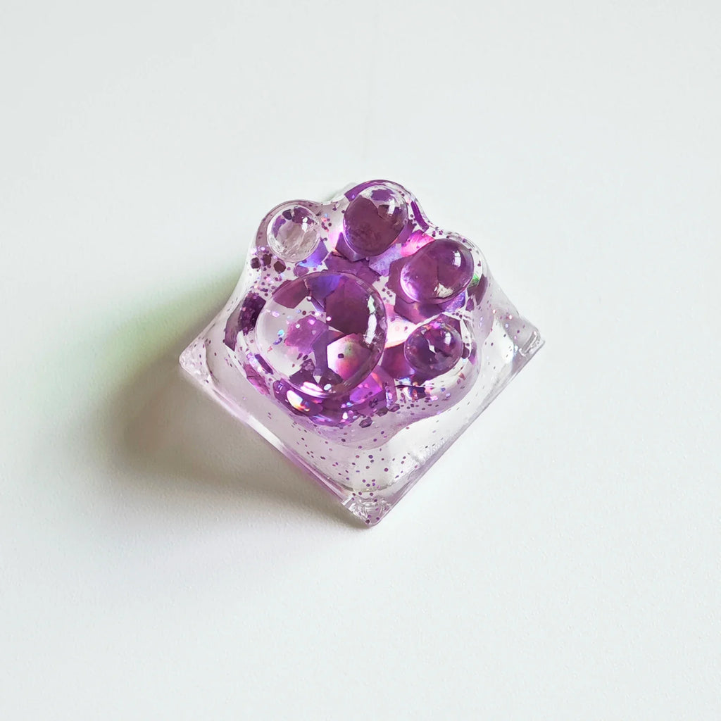 Games Backlit Keycap Cat Paw Cute DIY Key Cap for Mechanical Keyboards Personalized Transparent Crystal Keycap Cherry MX Axis