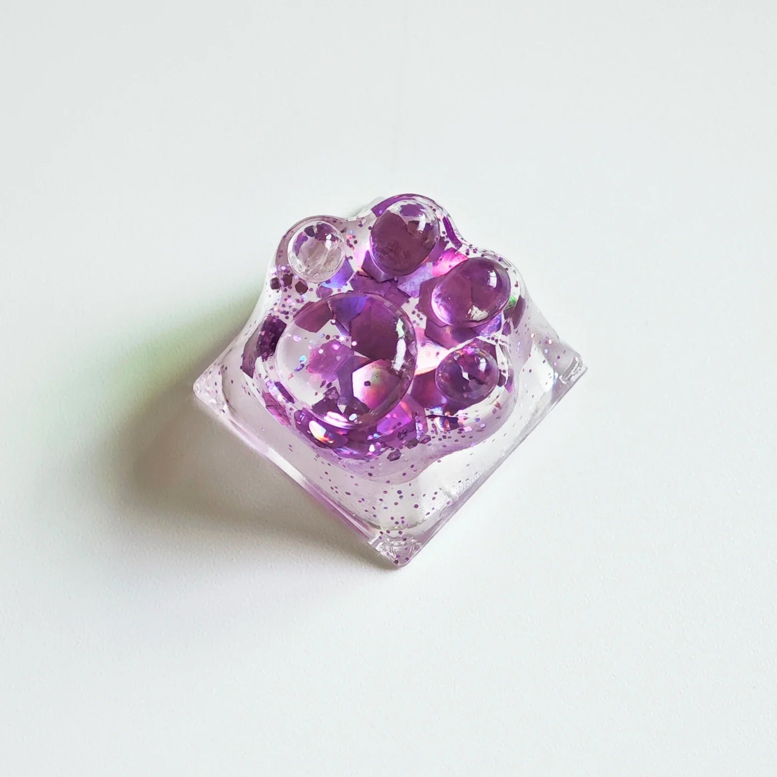 Games Backlit Keycap Cat Paw Cute DIY Key Cap for Mechanical Keyboards Personalized Transparent Crystal Keycap Cherry MX Axis