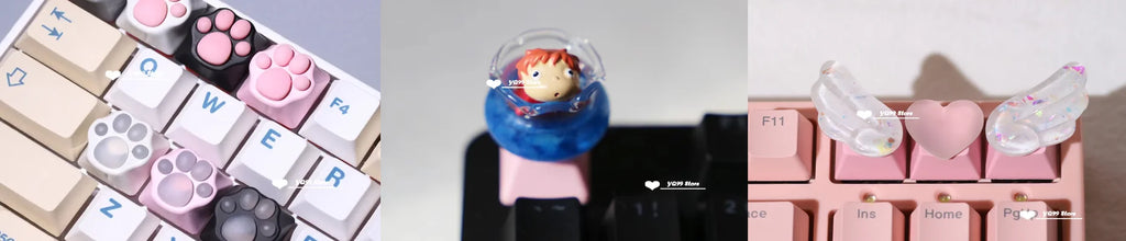 Anime Keycaps For DIY Cherry MX Switch Mechanical Keyboard Caps Cartoon Inuyasha Killing Pill Keycap Kawaii Pink R4 ESC Keycap