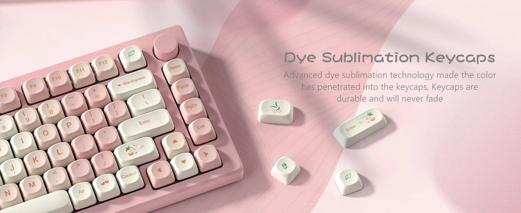 143 Keys Pink Cherry MOA Profile PBT Keycaps Customs Dye Sub Key caps for 61/87/104 Cherry MX Switch Gaming Mechanical Keyboard