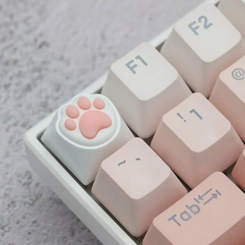 1 Pc Pink Cat Claw Key Cap Mechanical Keyboard Single Silicone Cat Butt Key Cap Girly Heart Computer Peripherals
