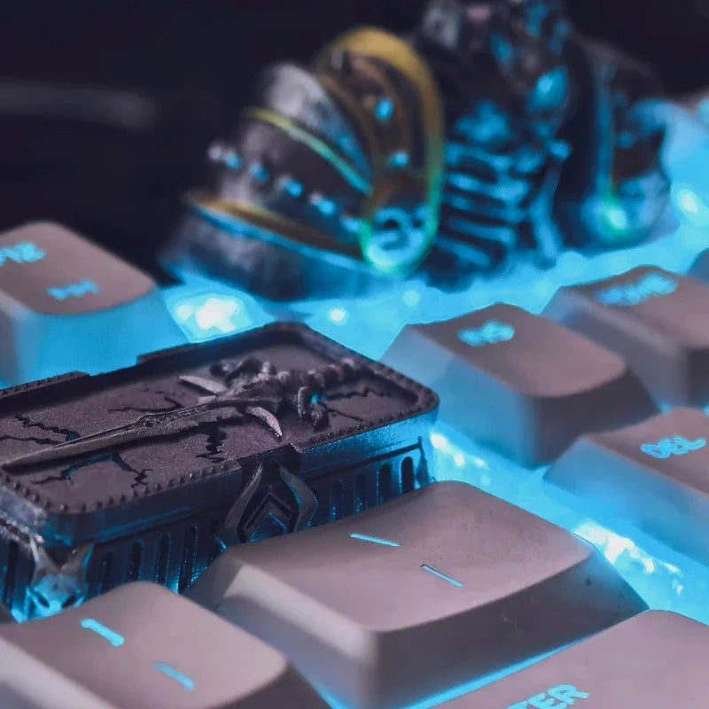 World of Warcraft Frostmourne Anime Keycaps Lich King Translucent Key Caps Mechanical Keyboard Caps Korean Keycap PC Gamer Gifts