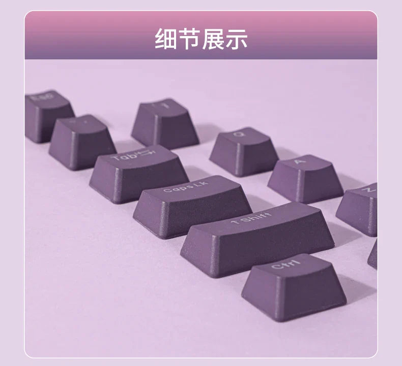 Gradient Eye Shadow PLUS Keycaps Side Top Character Translucent Backlit Key cap PBT OEM profile For MX Switch Keyboard