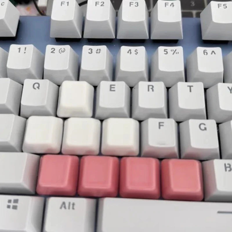 Ceramic Keycaps Smooth Glaze Translucent Mechanical Keyboard Keycaps for Arrow Keys Four Pcs Without Engraving Solid Color Cap