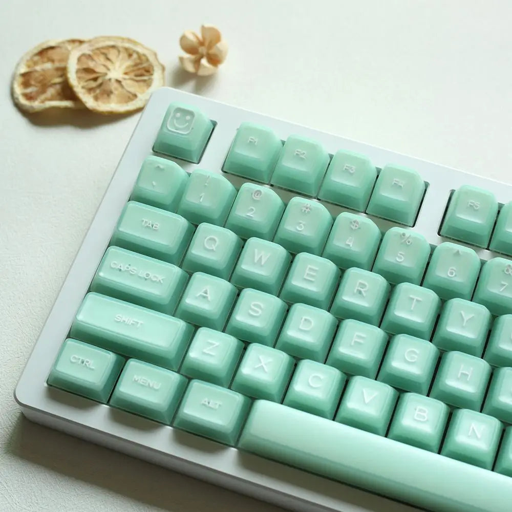 142 Keys SA Profile Keycaps Custom Marble Themed Double Shot PBT White Translucent Keyboards Keycap for MX Switch Game Keyboard