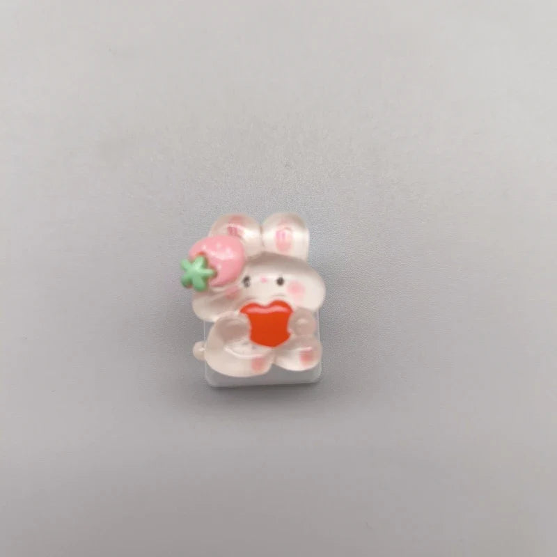 Long Eared Rabbit Personalized Keycap Mechanical Keyboard Special Transparent Cute Gift TabESC Supplementary Decoration Keycap