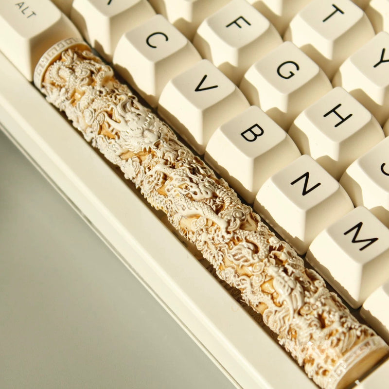 ECHOME Dragon Pillar Space Bar 6.25U Resin Artisan Keyboard Cap Original Chinese Culture Custom KeyCap for Mechanical Keyboard