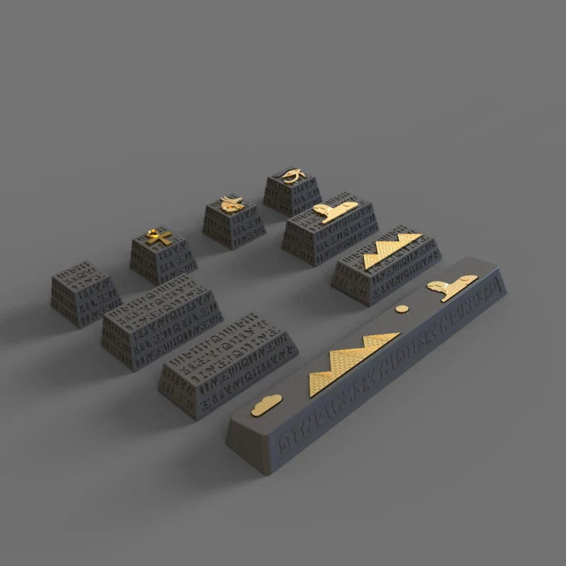 ECHOME Egyptian Personalized Keycap Pyramid Sphinx Resin Keycap for Mechanical Keyboard Custom Key Cap Keyboard Accessories Gift