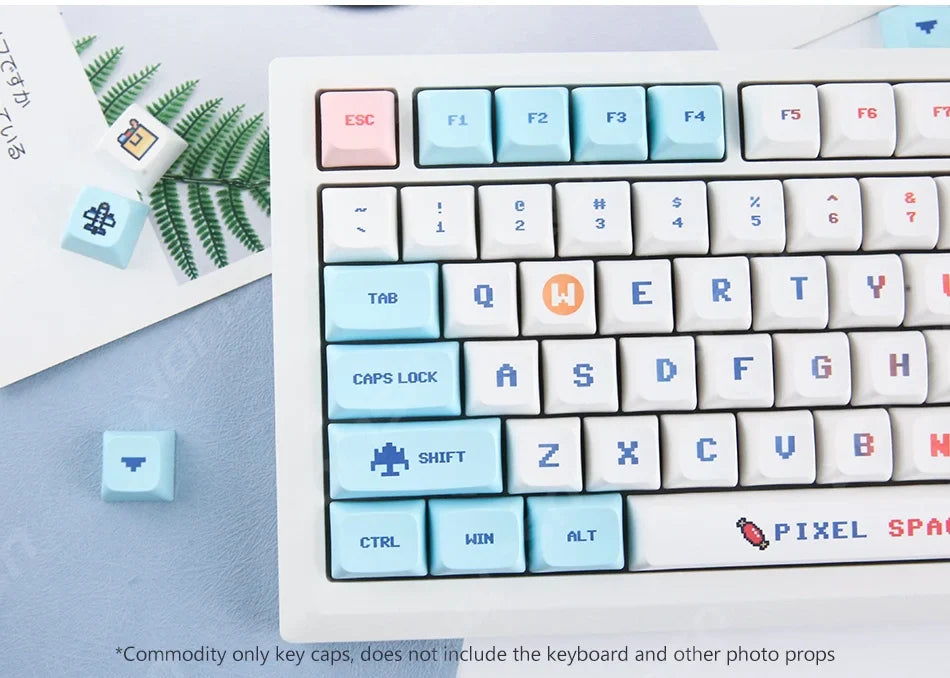 Candy Colorful 124 Keycaps XDA PBT Cartoon Keyboard Dye Sublimation for DIY Custom Mechanical Gaming Wear-Resistant Keycaps Kit