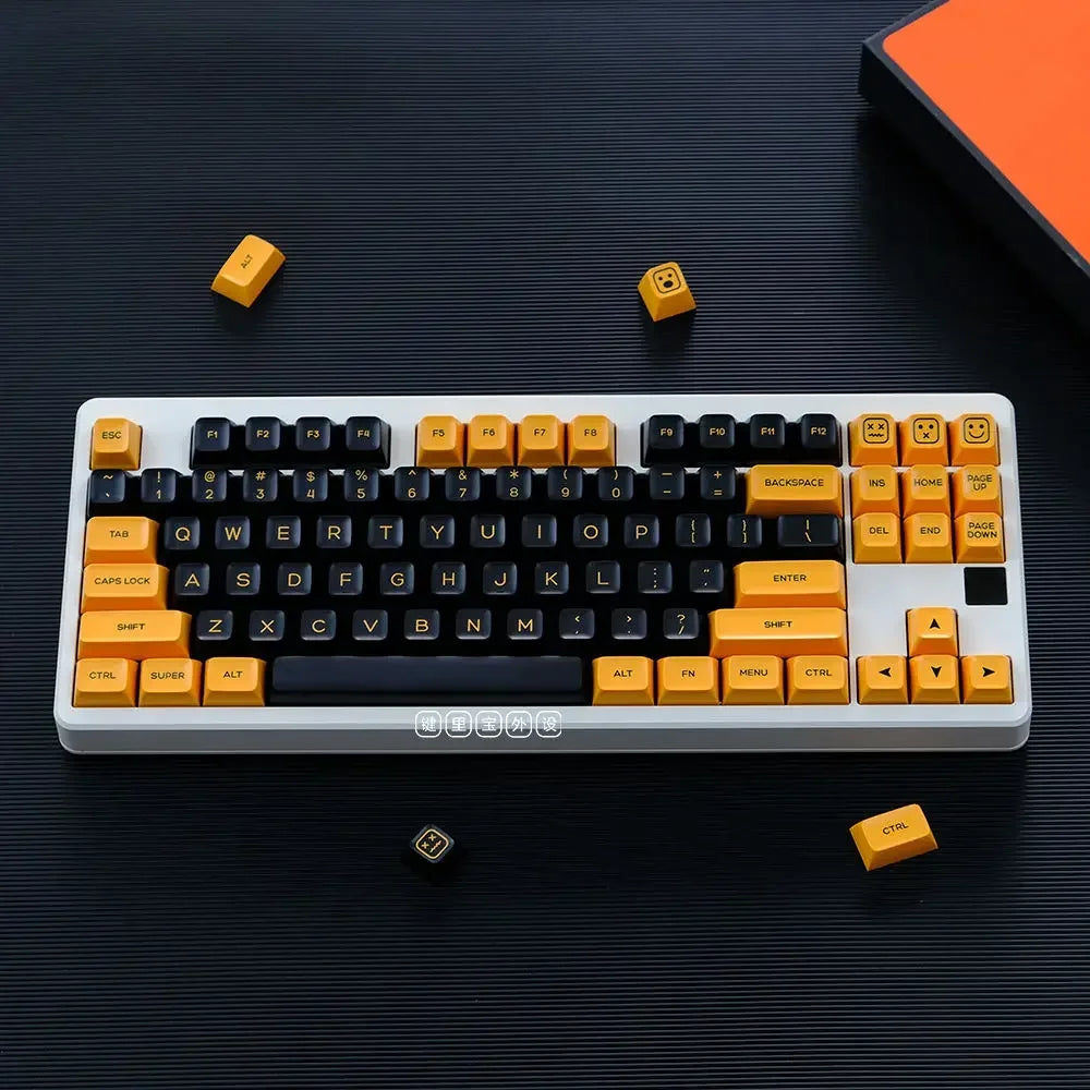 142 Keys SA Profile Keycaps Custom Marble Themed Double Shot PBT White Translucent Keyboards Keycap for MX Switch Game Keyboard