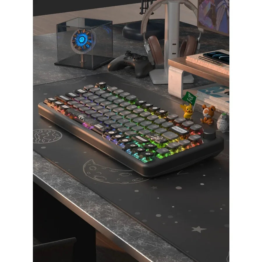 PIIFOX Shanshui Transparent Keycaps XDA Profile PBT Double Thermal Sublimation 117 Keys  Design Color-block Parts Customized DIY