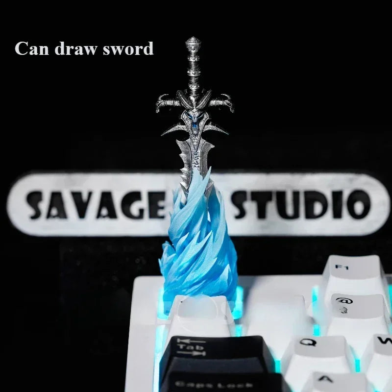 World of Warcraft Frostmourne Anime Keycaps Translucent Key Caps Mechanical Keyboard Caps Korean Keycap PC Game Peripheral Gifts