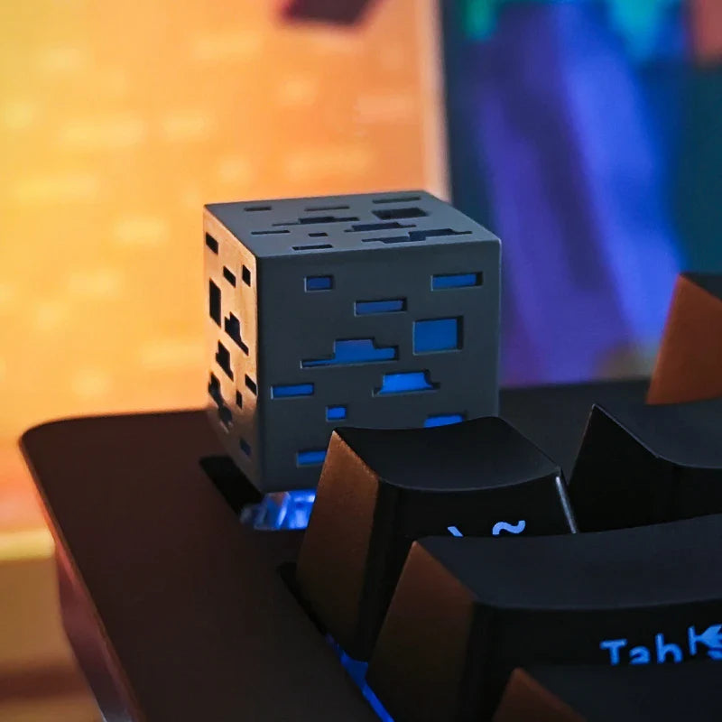 My World Mineral Keycaps Original Design Transparent Mechanical Keyboard Keycaps Personalized Customization 3D Artisan Keycaps