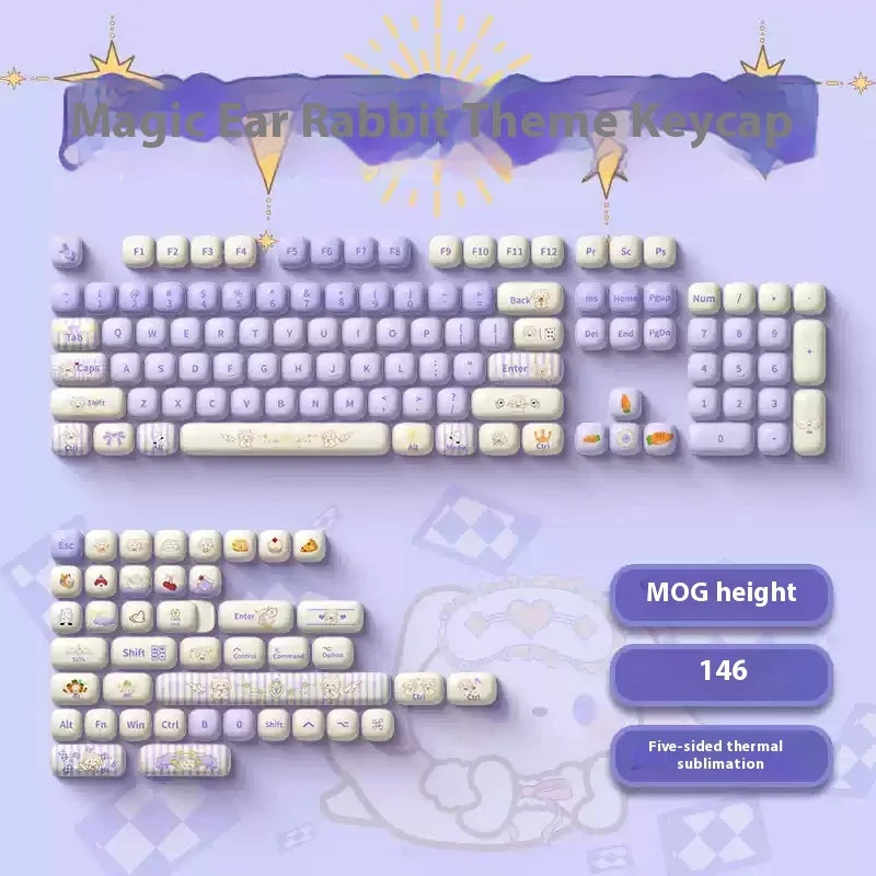 Akko Mechanical Keyboard Keycaps Mog Height 146 Keys Customization Keycap Pbt Thermal Sublimation Office Gaming Accessories Gift