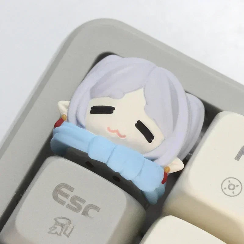 Anime Keycaps Cute Resin Keycap Cherry Profile Custom Artisan Keycaps for Mechanical Keyboard Key Caps Switch Opener Gamer Gifts