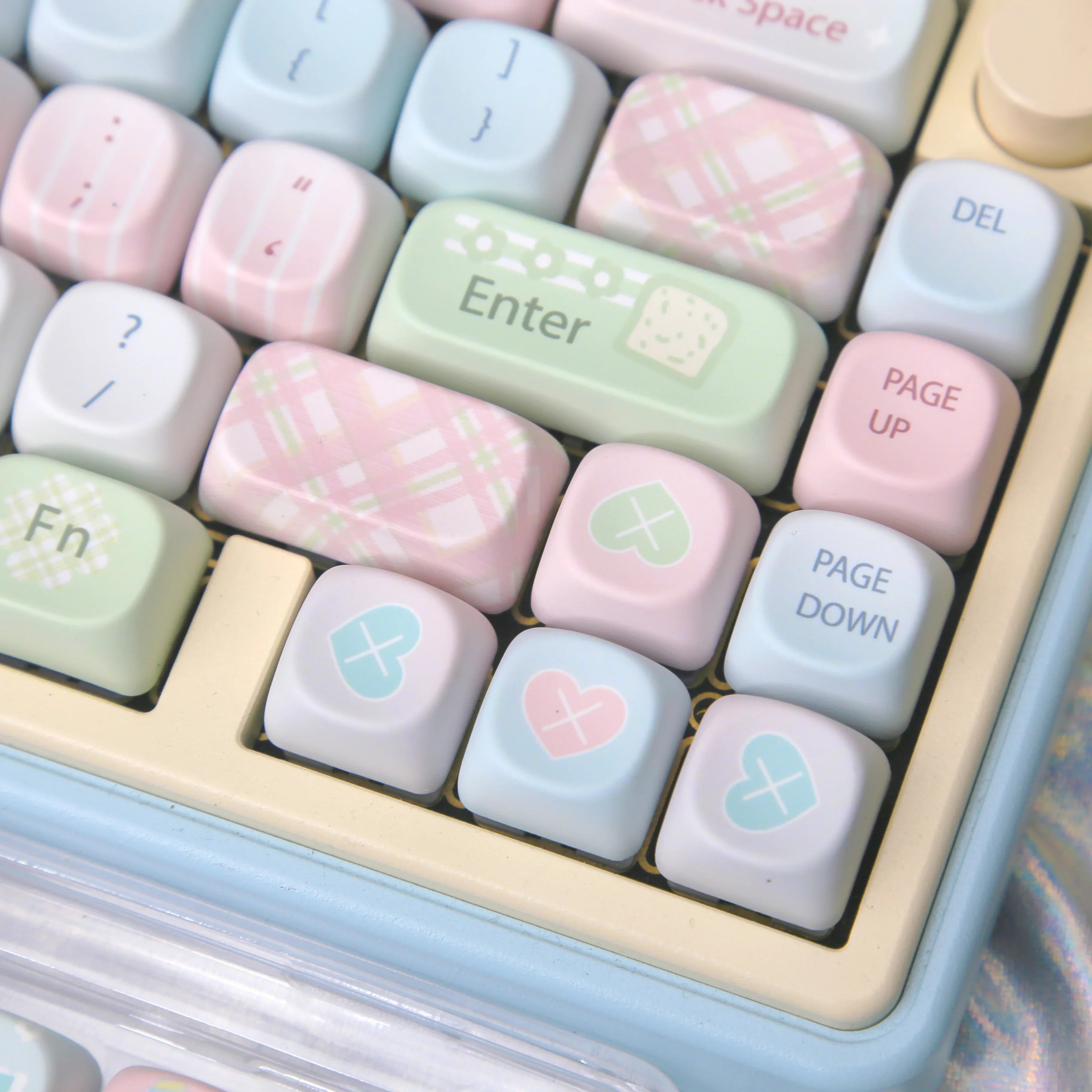 Mousse Mood Theme Keycap MOA Profile 131 Keys Cute Sweet Keycaps PBT Thermal Sublimation Macaron Color Mechanical Keyboard Cap