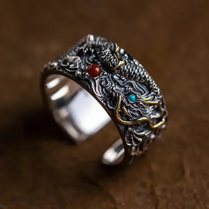 Punk Trend Spider Insect Open Adjustable Ring Men Street Hip Hop Fashion Cool Jewelry Boy Gift