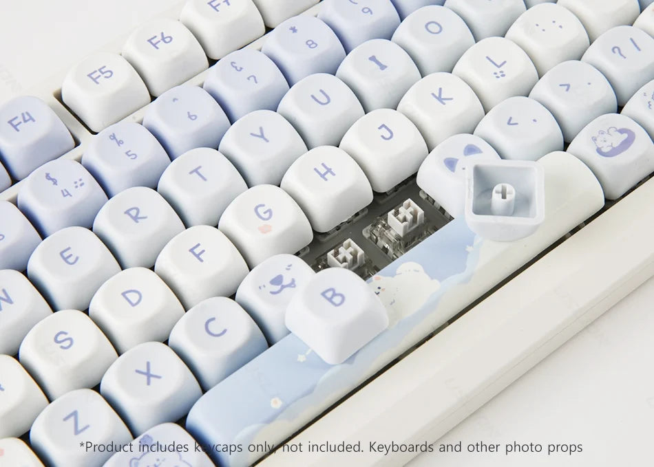 95/132 Keys Cartoon Keycaps PBT Hakimi Dog Cats Keycap MOA Profile Dye Sublimation Keycap For Mechanical Gaming Keyboard
