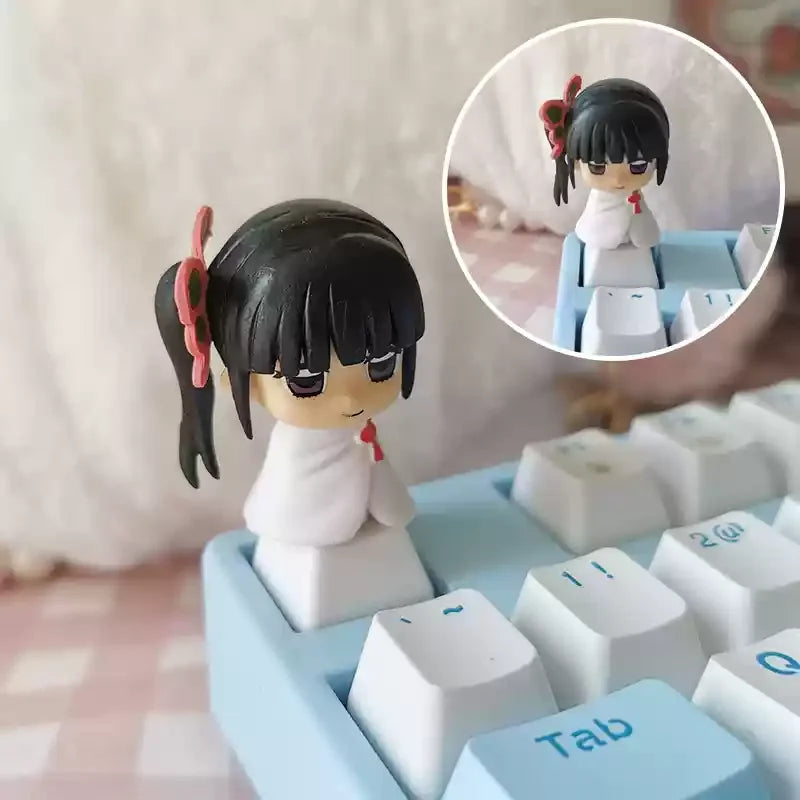 1pcs Demon Slayer Personalized Keycaps Mechanical Keyboard Resin Transparent Single Anime Key Cap Cute Mi Douzi Charcoal Jiro