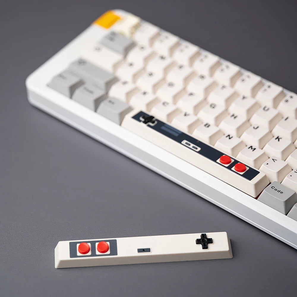 Retro Gamepad Keycap 6.25u spacebar Artisan Keycap ABS Material For MX switches for Gaming Mechanical keyboard Black White