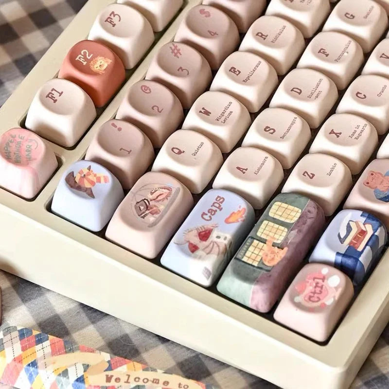 Diagon Alley Theme Keycaps Set PBT Sublimation SOA Cherry Profile Keycaps for Mechanical Keyboard Accessories Custom Key Caps
