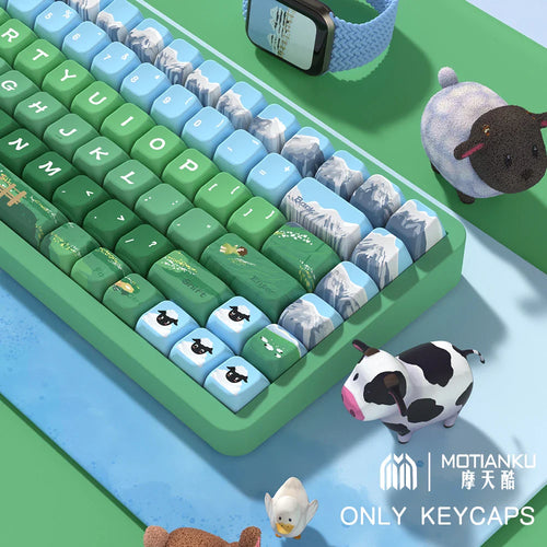 138/158 keys Original Theme Keycaps MDA Profile cute Anime PBT Keycap custom For Mechanical Keyboard with iso layout
