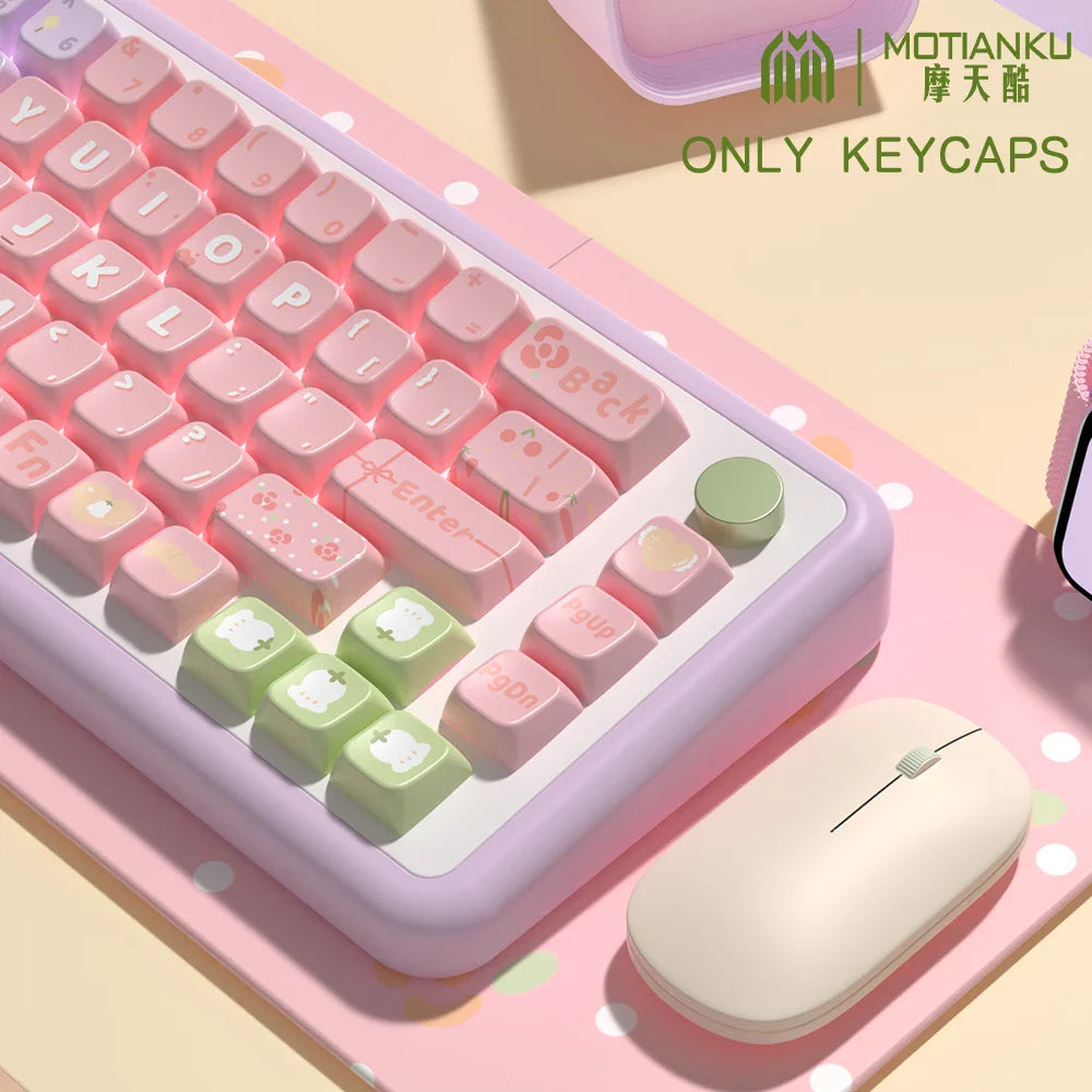 138/158 keys Original Theme Keycaps MDA Profile cute Anime PBT Keycap custom For Mechanical Keyboard with iso layout