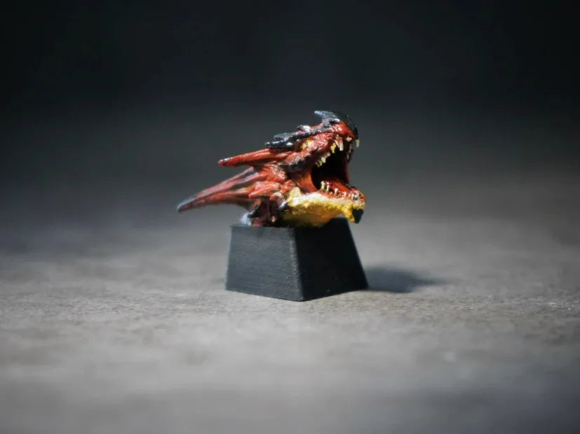MonsterHunter Dragon Anime Artisan Point Keycaps 3D Customization Handmade Gaming Decoration KeyCap for Mechanical Keyboard Gift