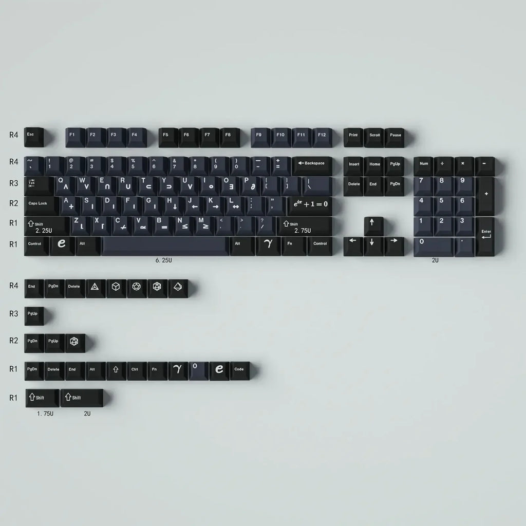 Keycaps Full Sublimation Black Compatible Mechanical Keyboard 61/87/108