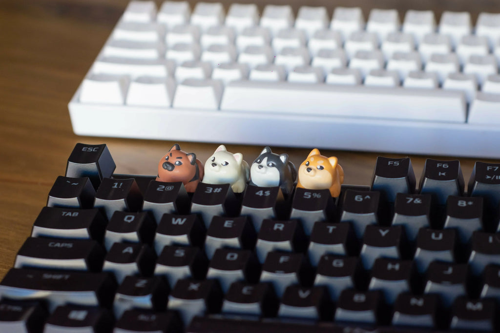 ECHOME Artisan Keycaps Shiba Dog Custom Animal Cute Keycap Resin Keyboard Cap Cartoon Pet KeyCap Mechanical Keyboard Accessories