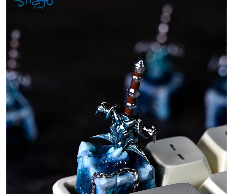 1Pc Mechanical Keyboard Keycaps OEM Height 3d Printed Personalized Resin Keycaps Wrath Of Frost The Lich King Game Key Cap Gifts