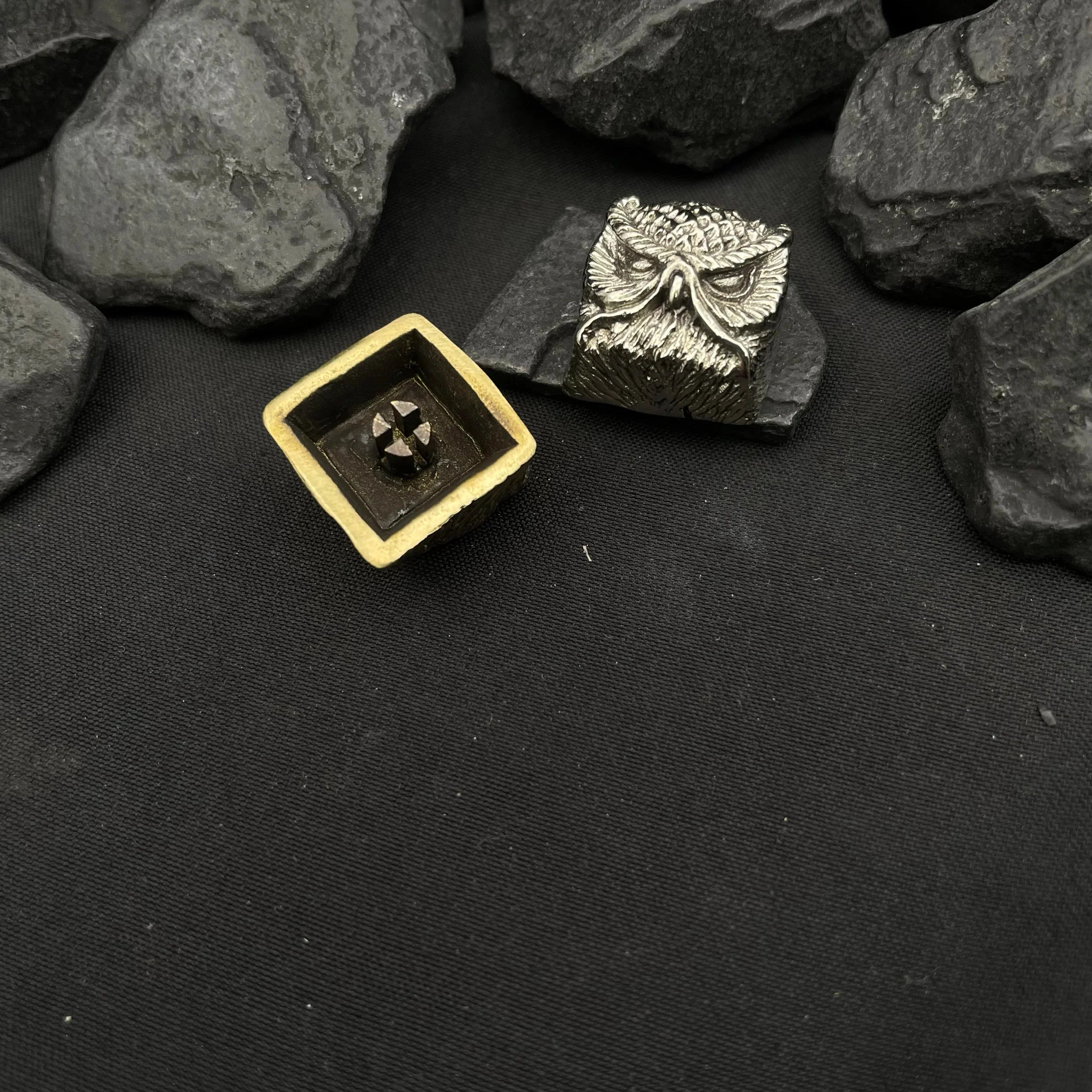 Pure Copper Point Keycap Owl Original Personality Customized Artisan Keycaps Cross Axis Universal Mechanical Keyboard Accessory