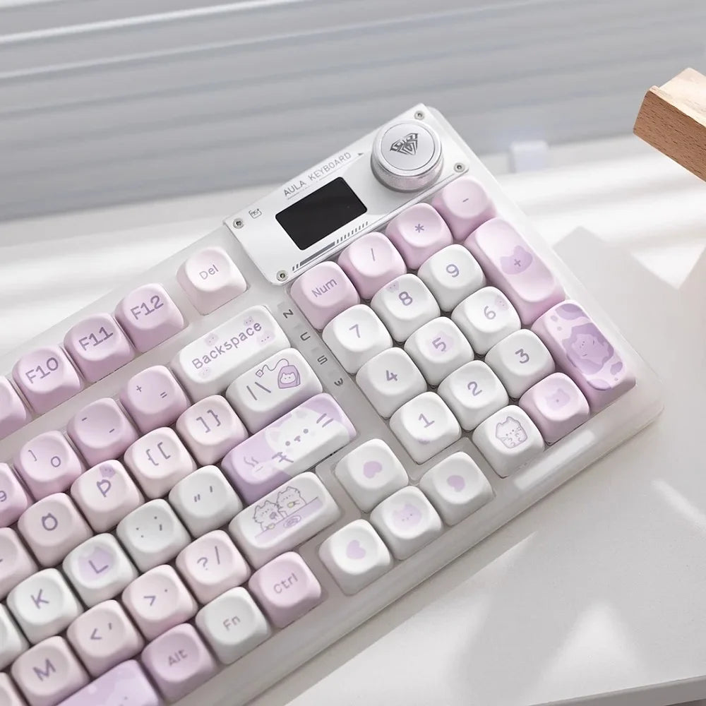 95/132 Keys Cartoon Keycaps PBT Hakimi Dog Cats Keycap MOA Profile Dye Sublimation Keycap For Mechanical Gaming Keyboard