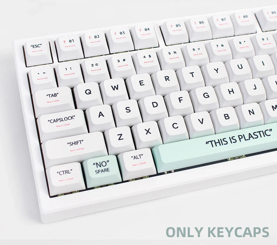 141 Keys XDA Profile Plastic Theme Keycaps PBT Dye Sublimation Key Caps Kit for GMK67 Gaming Mechanical Keyboard MX Switches