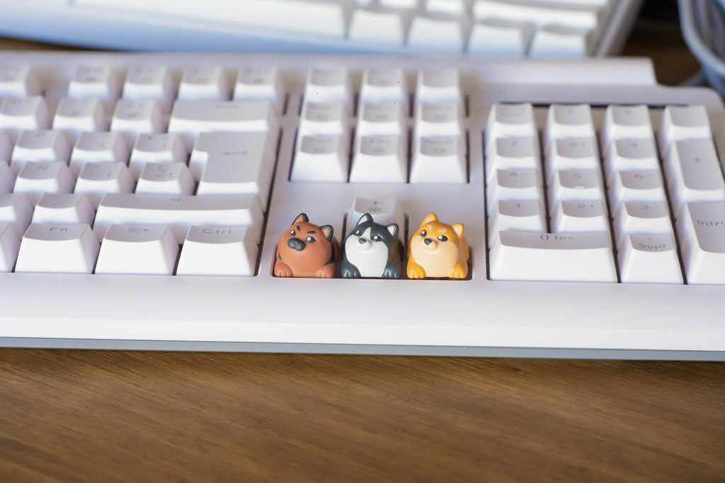 ECHOME Artisan Keycaps Shiba Dog Custom Animal Cute Keycap Resin Keyboard Cap Cartoon Pet KeyCap Mechanical Keyboard Accessories