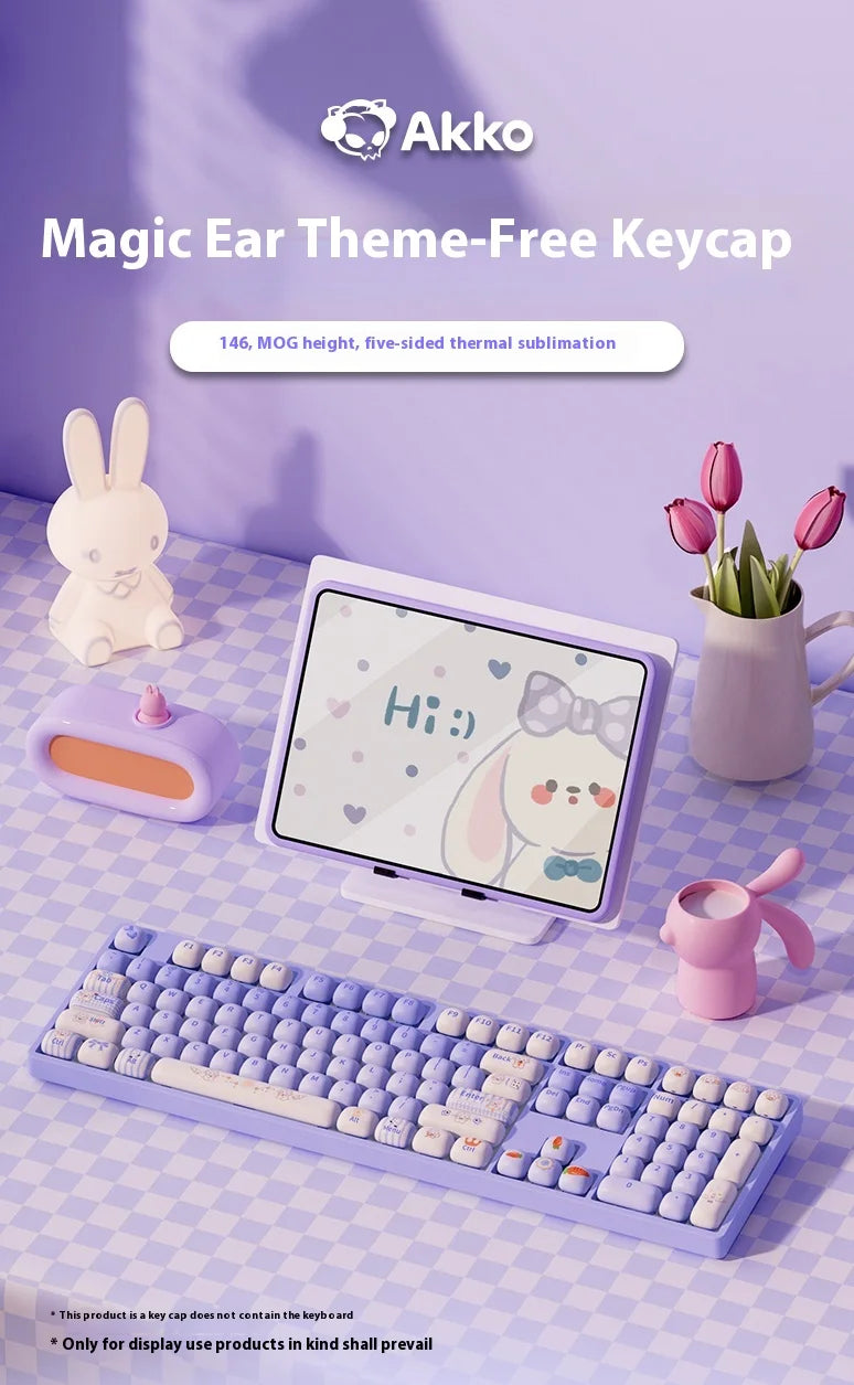 Akko Mechanical Keyboard Keycaps Mog Height 146 Keys Customization Keycap Pbt Thermal Sublimation Office Gaming Accessories Gift