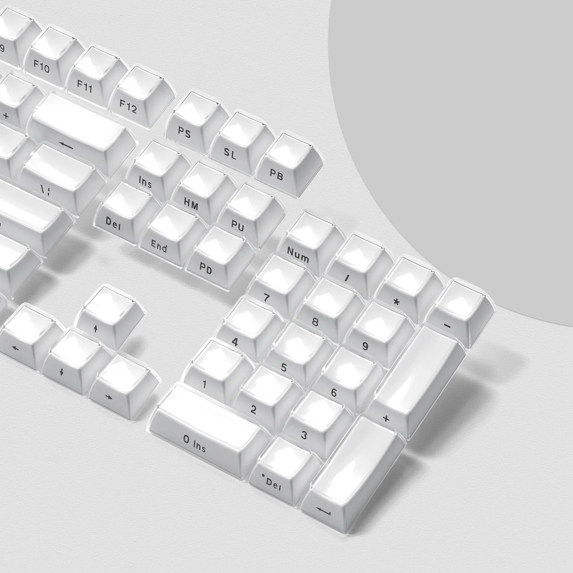 Jelly Crystal Keycaps Side Engraved Pink Blue 113keys Two-tone lnjection Molded DIY Mechanical Keyboard OEM Translucent Keycaps