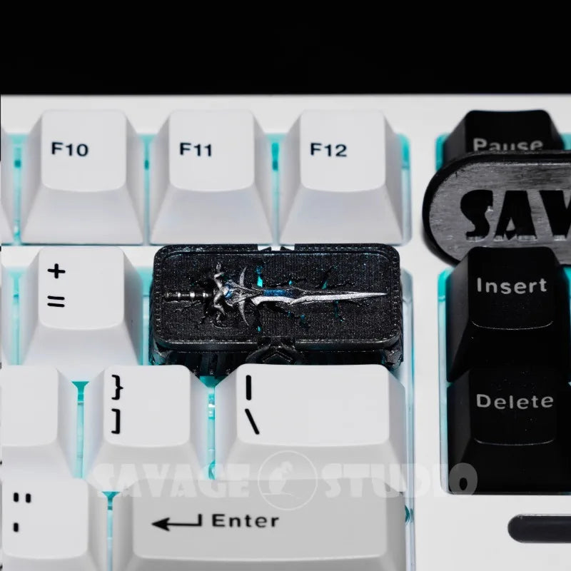 Anime Keycaps World of Warcraft Frostmourne Translucent Key Caps Mechanical Keyboard Caps Korean Keycap Game Peripheral Gifts