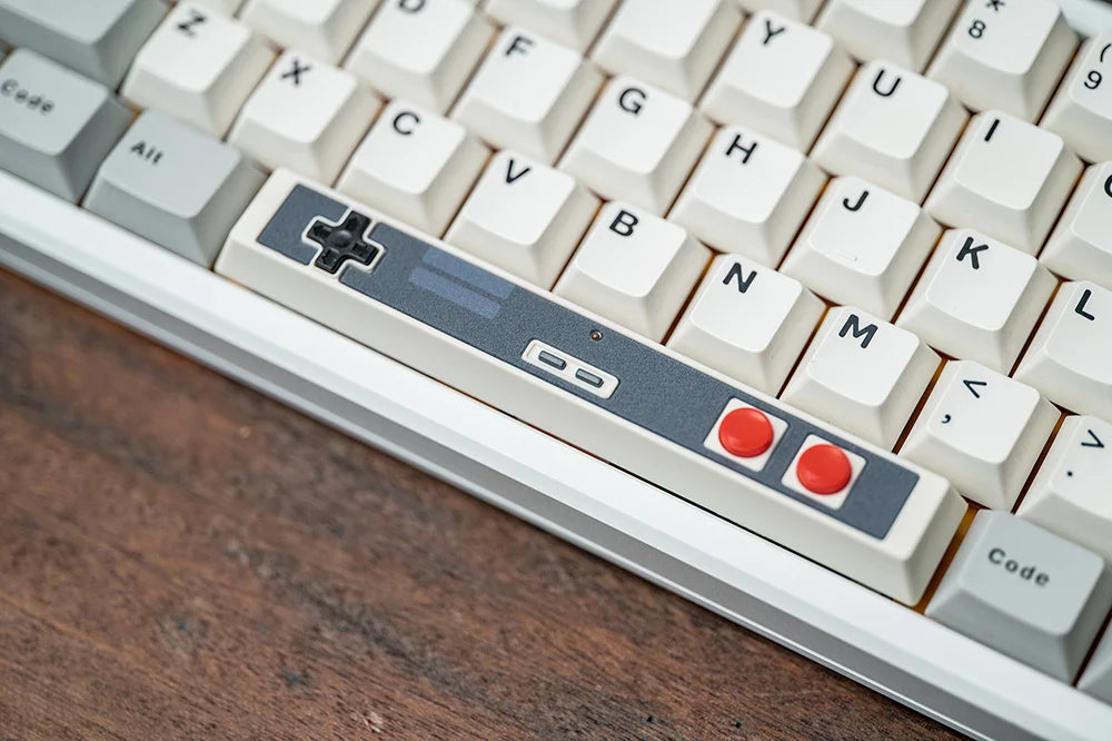Retro Gamepad Keycap 6.25u spacebar Artisan Keycap ABS Material For MX switches for Gaming Mechanical keyboard Black White